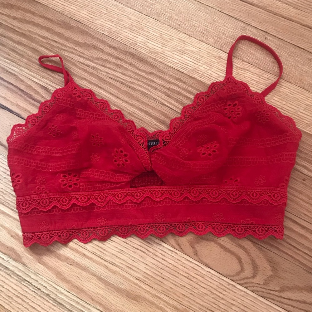 Lacey Red Crop Top